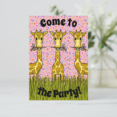 Uitnodiging voor Giraffes (Staand voorkant)
