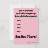 Uitnodiging voor Giraffes (Achterkant)