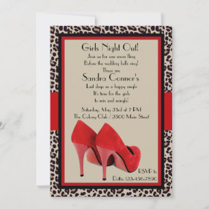 Uitnodiging voor Girl's Heels (Leopard)