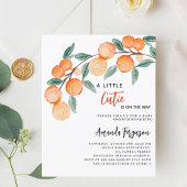 Uitnodiging voor goedkope baby shower met sinaasap