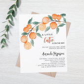 Uitnodiging voor goedkope baby shower met sinaasap