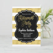 Uitnodiging voor Gold Retirement Party (Staand voorkant)