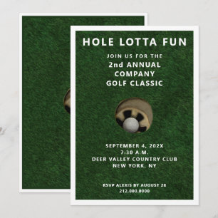 Uitnodiging voor golfparty-evenement