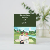 Uitnodiging voor golfproefbruiloftdiner   (Staand voorkant)