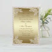 Uitnodiging voor gouden bruiloft (Staand voorkant)