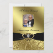 Uitnodiging voor gouden huwelijksjubileum foto (Voorkant)