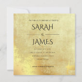  uitnodiging voor gouden textuur (Voorkant)