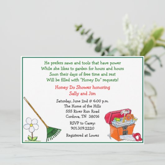 Uitnodiging voor grassen en tuinen (Staand voorkant)