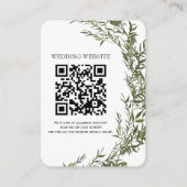 Uitnodiging voor groen-QR-code en fotobehuizing Informatiekaartje (Voorkant)