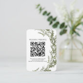 Uitnodiging voor groen-QR-code en fotobehuizing Informatiekaartje (Staand voorkant)