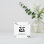 Uitnodiging voor groen QR-code Foto RSVP-behuizing Informatiekaartje (Staand voorkant)