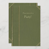  uitnodiging voor groene boeken (Voorkant / Achterkant)