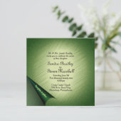 Uitnodiging voor groene bruiloft (Staand voorkant)