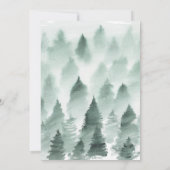 Uitnodiging voor groene en gouden bruiloft (Achterkant)