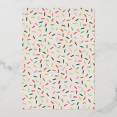 Uitnodiging voor groene kerstkoekjes Decorting Par (Achterkant)