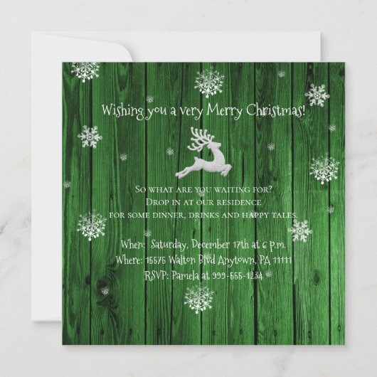 Uitnodiging voor groene kerstreïndustrie (Achterkant)