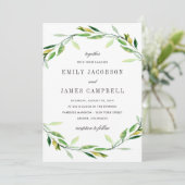 Uitnodiging voor groene olievriendes (Staand voorkant)