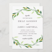 Uitnodiging voor groene olievriendes (Voorkant / Achterkant)