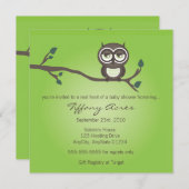 uitnodiging voor groene uil (Voorkant / Achterkant)