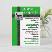 Uitnodiging voor groene, zwarte en witte hertenjac (Staand voorkant)