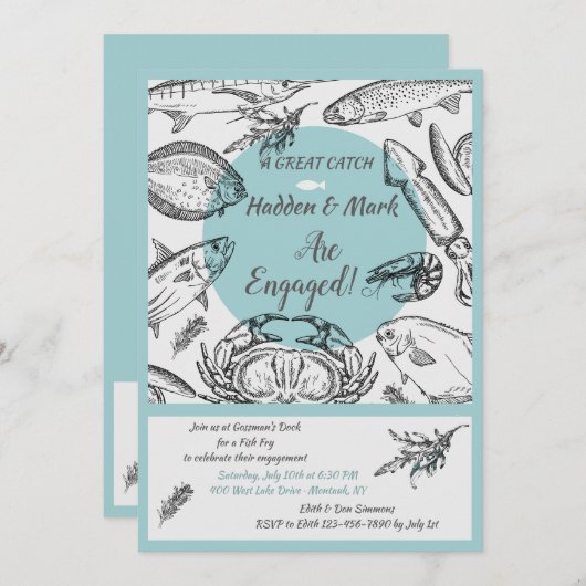 Uitnodiging voor grote vangsten (Voorkant / Achterkant)