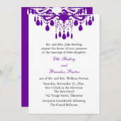 Uitnodiging voor grote weddenschappen (paars) (Voorkant / Achterkant)