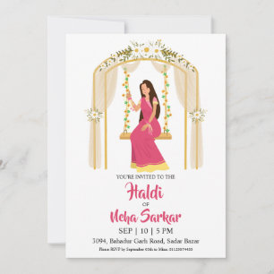 uitnodiging voor haldi-ceremonie