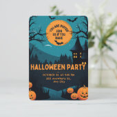 Uitnodiging voor Halloween (Staand voorkant)