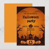 uitnodiging voor Halloween 2024 (Voorkant / Achterkant)