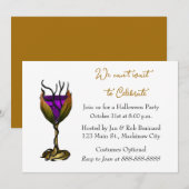 Uitnodiging voor Halloween Cocktail Party (Voorkant / Achterkant)