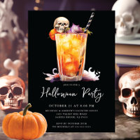 Uitnodiging voor Halloween Cocktail Party