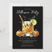 Uitnodiging voor Halloween Cocktail Party (Voorkant)