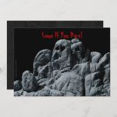 Uitnodiging voor Halloween Ghoched Rocks (Voorkant / Achterkant)