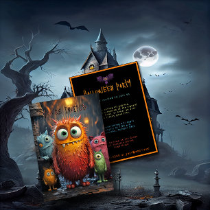 Uitnodiging voor Halloween Grappige Malle Cute Wez