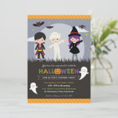 Uitnodiging voor Halloween/Halloween Partij (Staand voorkant)