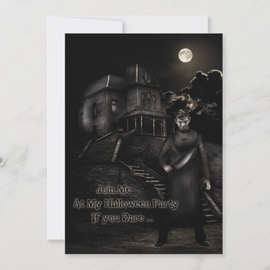 Uitnodiging voor Halloween House (Voorkant)