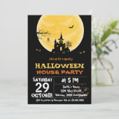 Uitnodiging voor Halloween House Party (Staand voorkant)