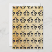 Uitnodiging voor Halloween-huwelijk - Schedel & ge (Achterkant)