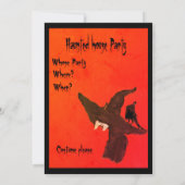 Uitnodiging voor Halloween in een spookhuis (Achterkant)