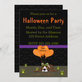 Uitnodiging voor Halloween-kostuum (Voorkant / Achterkant)