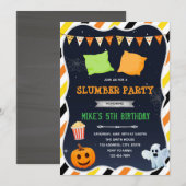 Uitnodiging voor Halloween-logeerpartij (Voorkant / Achterkant)