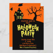 Uitnodiging voor Halloween Party (Voorkant / Achterkant)