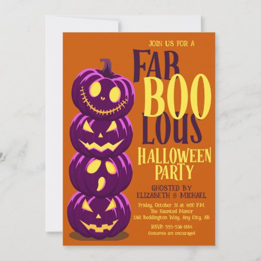 Uitnodiging voor Halloween Party (Voorkant)