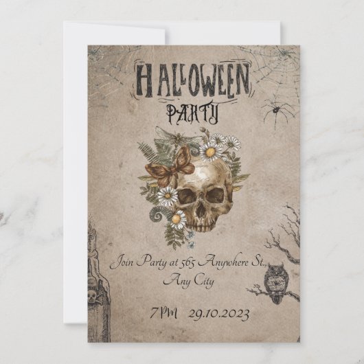 Uitnodiging voor Halloween Party (Voorkant)