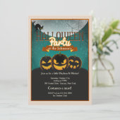 Uitnodiging voor Halloween Party (Staand voorkant)