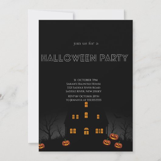 Uitnodiging voor Halloween Party (Voorkant)