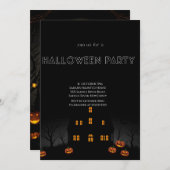 Uitnodiging voor Halloween Party (Voorkant / Achterkant)