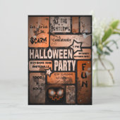 Uitnodiging voor Halloween Party (Staand voorkant)