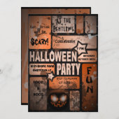 Uitnodiging voor Halloween Party (Voorkant / Achterkant)