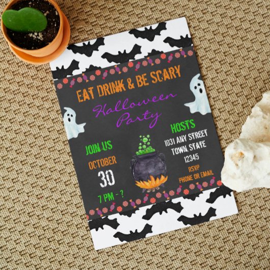 Uitnodiging voor Halloween Party